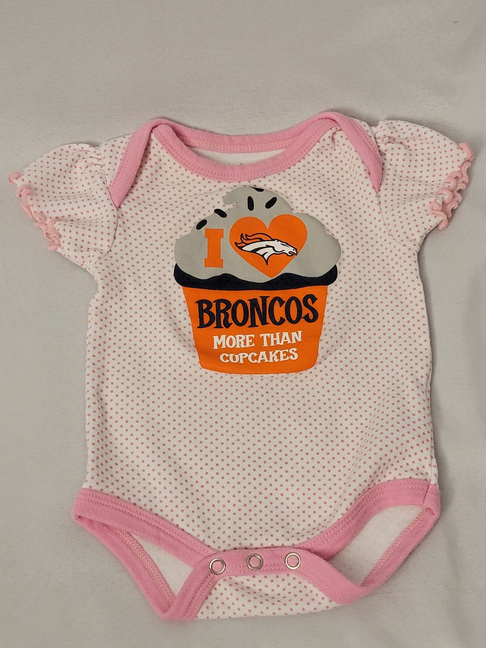 NFL Team Apparel Denvet Broncos Onesie Size 0-3 Months